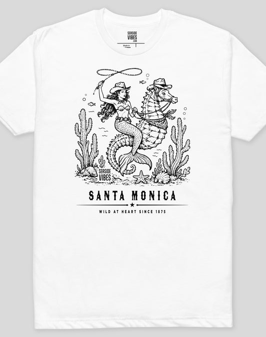 Santa Monica Wild at Heart Since 1875 Tee - Cotton Blend | White