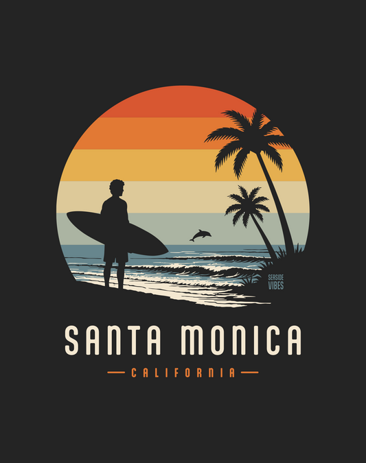 Santa Monica Away From Keyboard Tee - Cotton Blend | Charcoal
