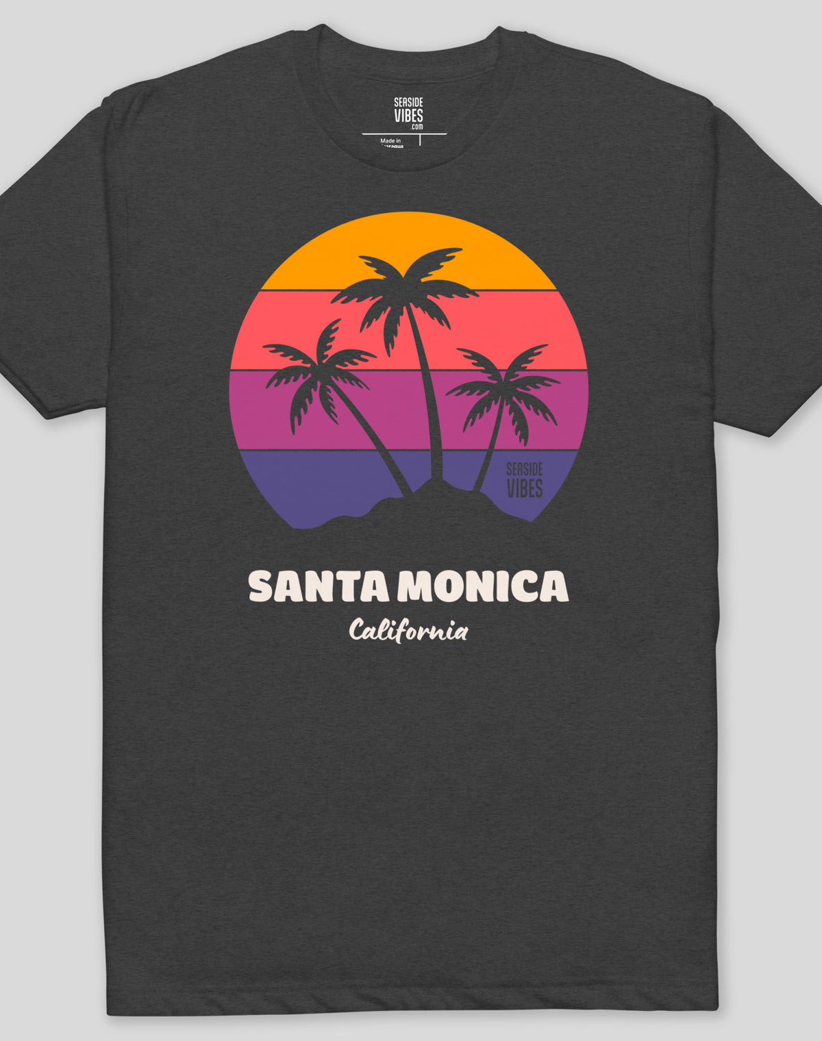 Santa Monica Dreamin' Tee - Cotton Blend | Charcoal