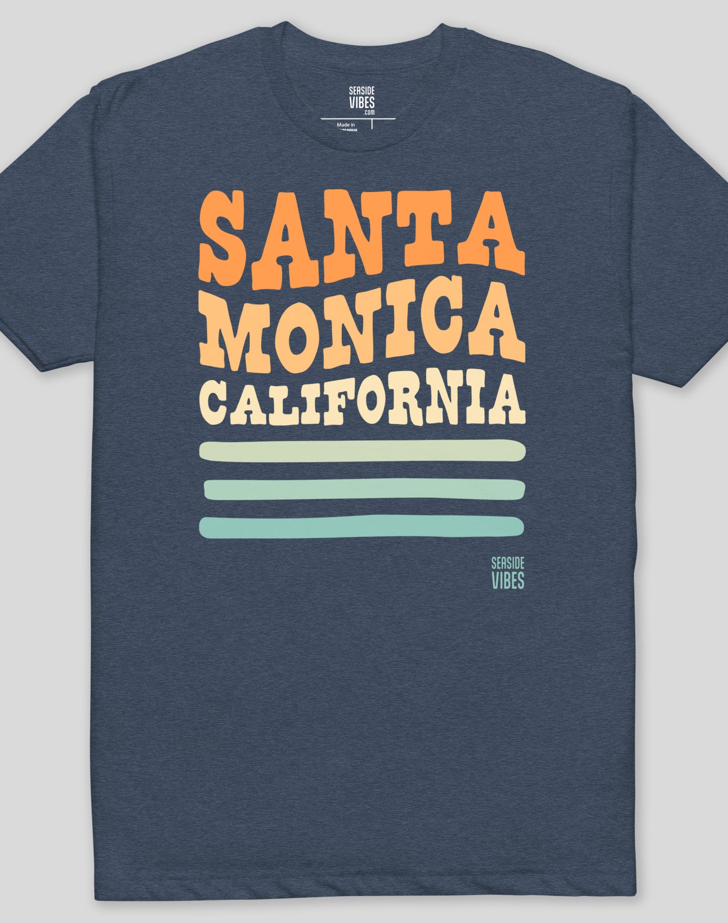 Santa Monica Vibes Tee - Cotton Blend | Midnight Navy