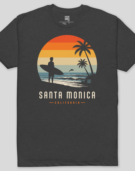 Santa Monica Away From Keyboard Tee - Cotton Blend | Charcoal