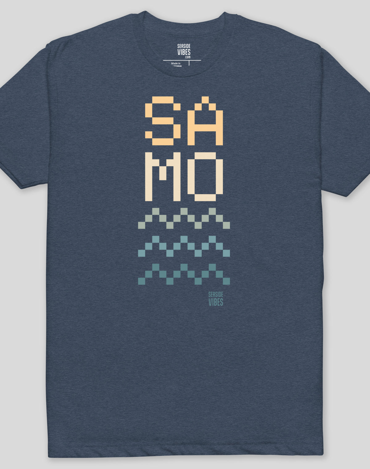 Santa Monica SAMO Pixel Tee - Cotton Blend | Midnight Navy
