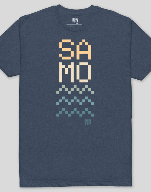 Santa Monica SAMO Pixel Tee - Cotton Blend | Midnight Navy