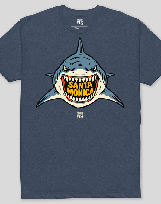 Santa Monica AF Shark Tee - Cotton Blend | Midnight Navy