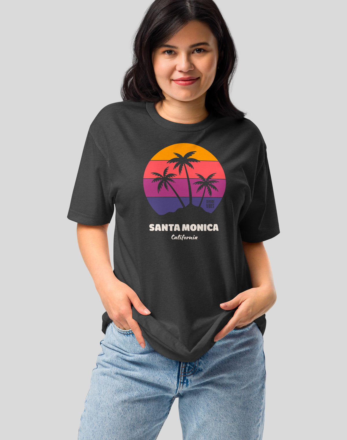 Santa Monica Dreamin' Tee - Cotton Blend | Charcoal
