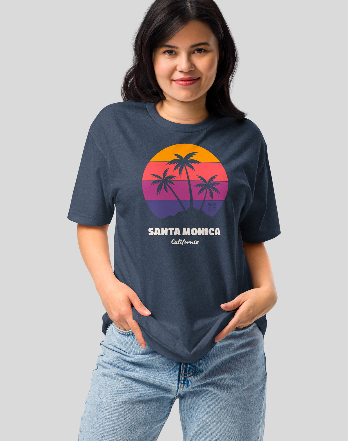 Santa Monica Dreamin' Tee - Cotton Blend | Midnight Navy