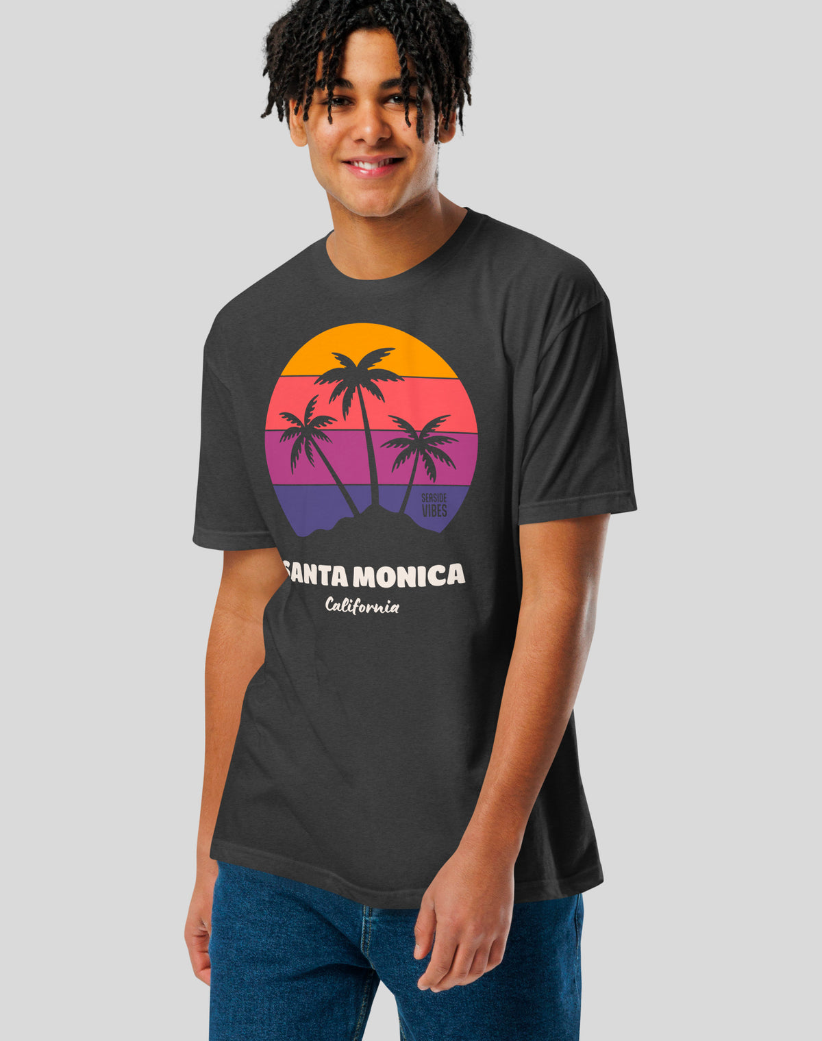 Santa Monica Dreamin' Tee - Cotton Blend | Charcoal