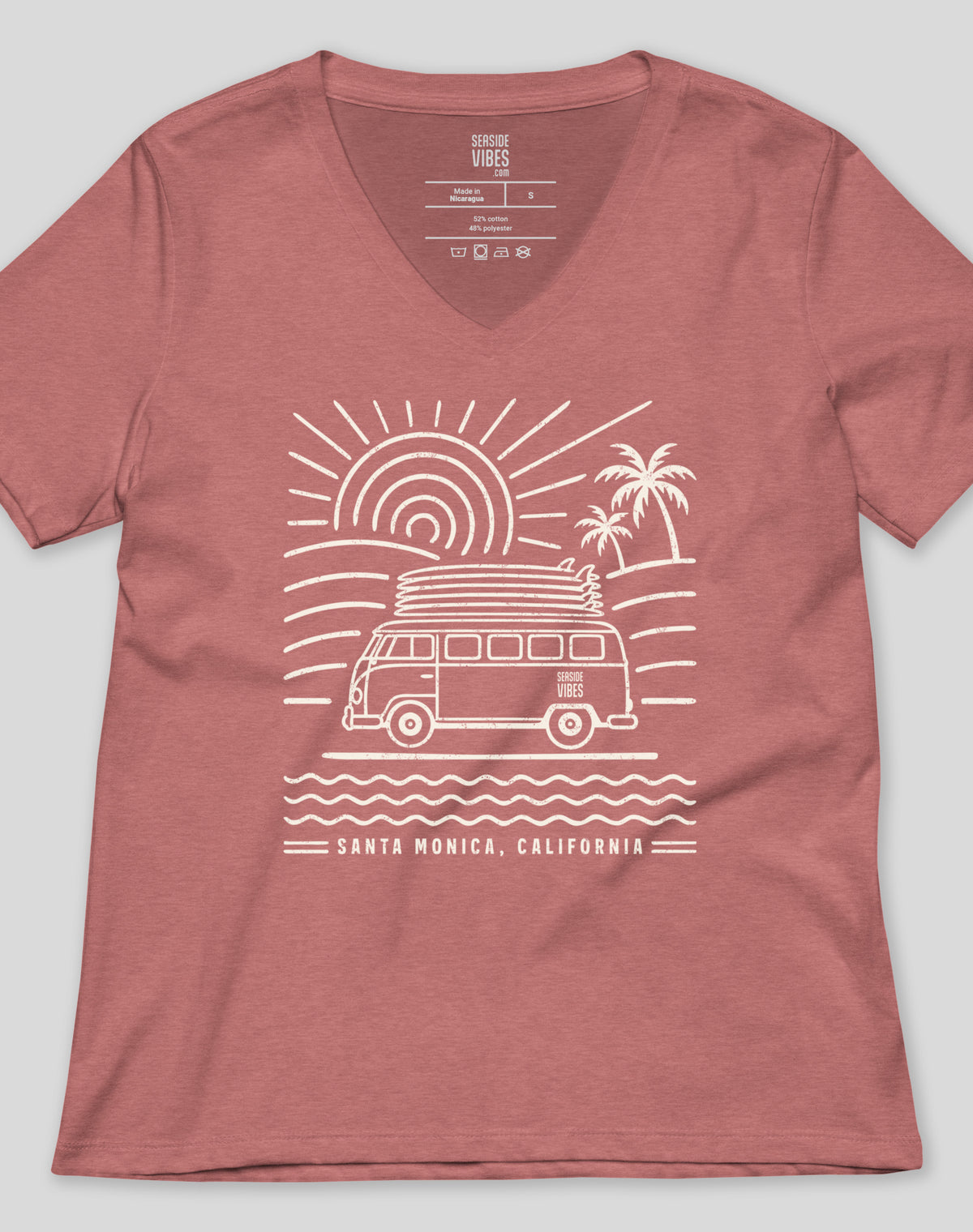 V-Neck: Santa Monica Endless Summer Tee | Heather Mauve