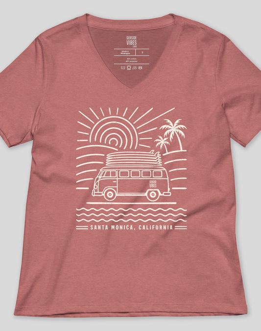 V-Neck: Santa Monica Endless Summer Tee | Heather Mauve