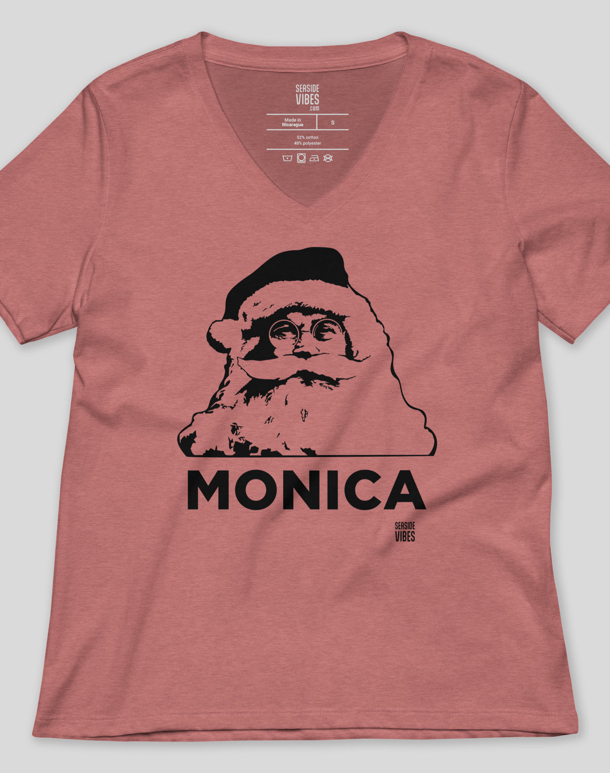 V-Neck: Jolly Santa Monica Tee | Heather Mauve