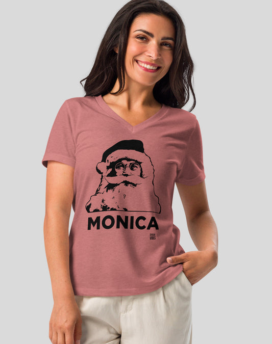 V-Neck: Jolly Santa Monica Tee | Heather Mauve