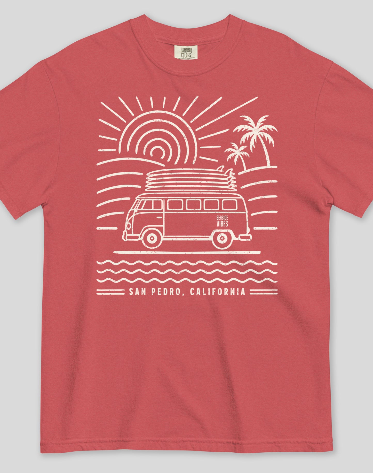 Unisex: San Pedro Endless Summer Tee - 100% Cotton | Crimson