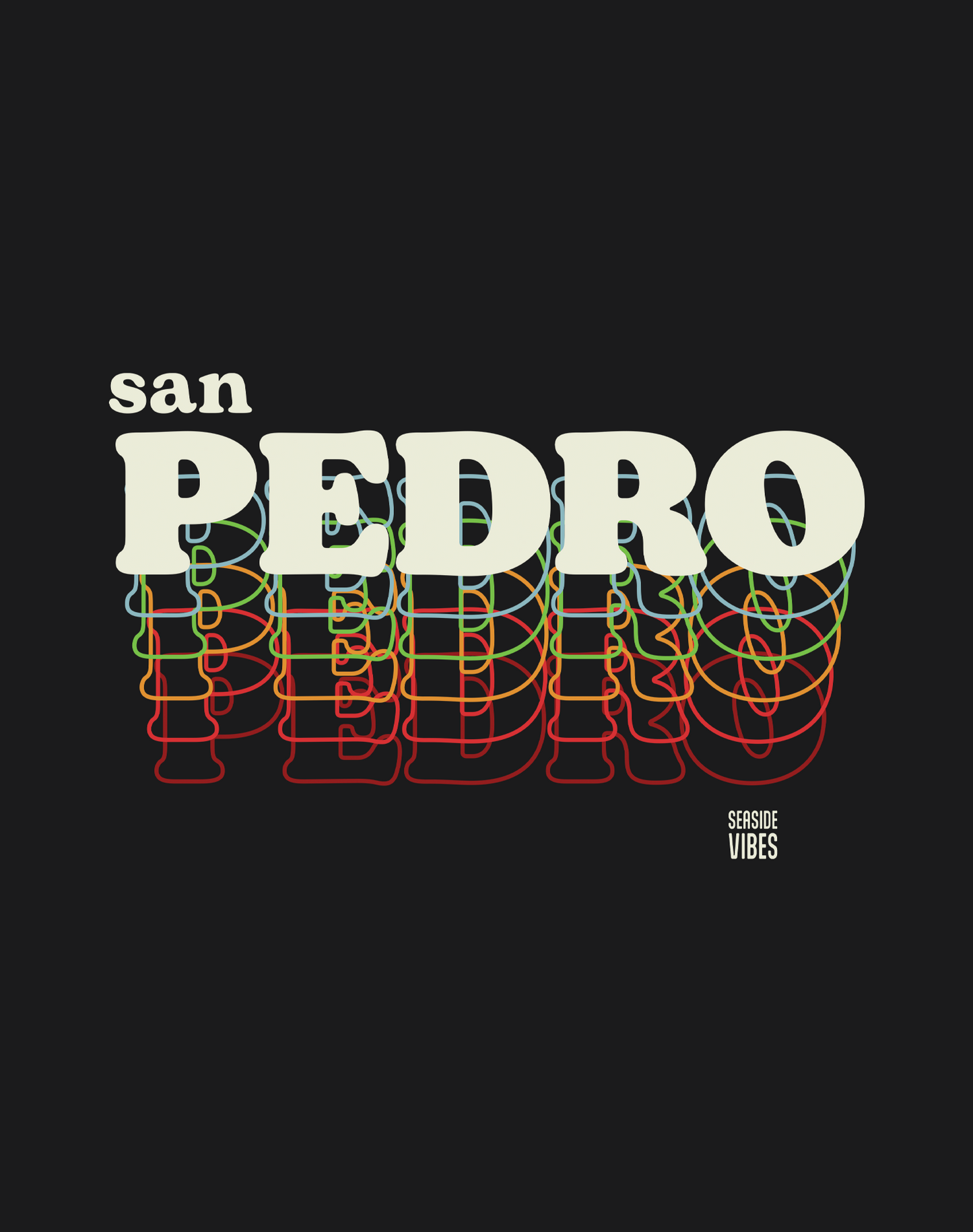 San Pedro 80s Remix Tee - Premium 100% Cotton | Black