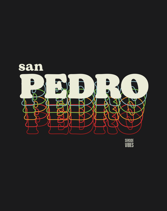 San Pedro 80s Remix Tee - Premium 100% Cotton | Black