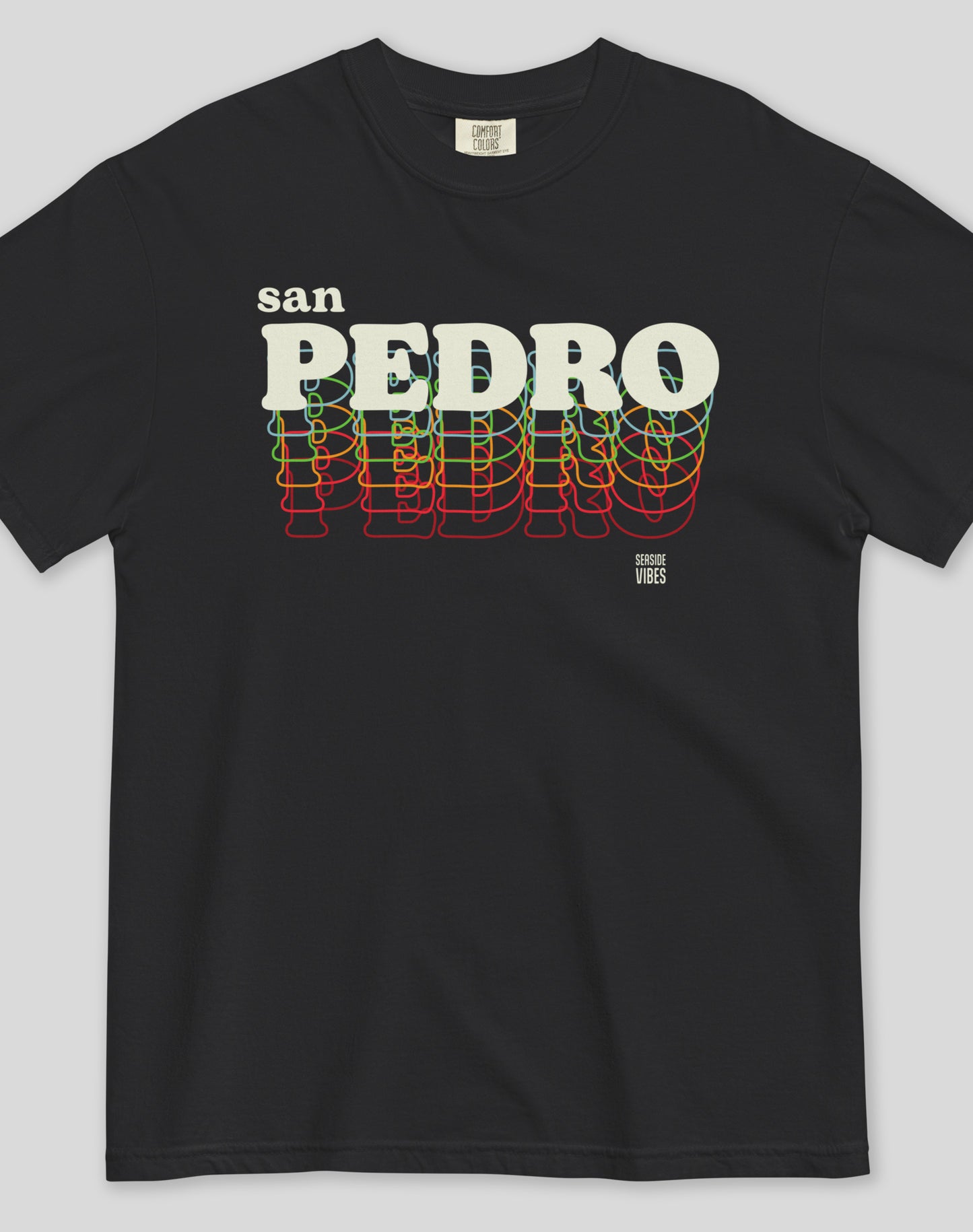 San Pedro 80s Remix Tee - Premium 100% Cotton | Black
