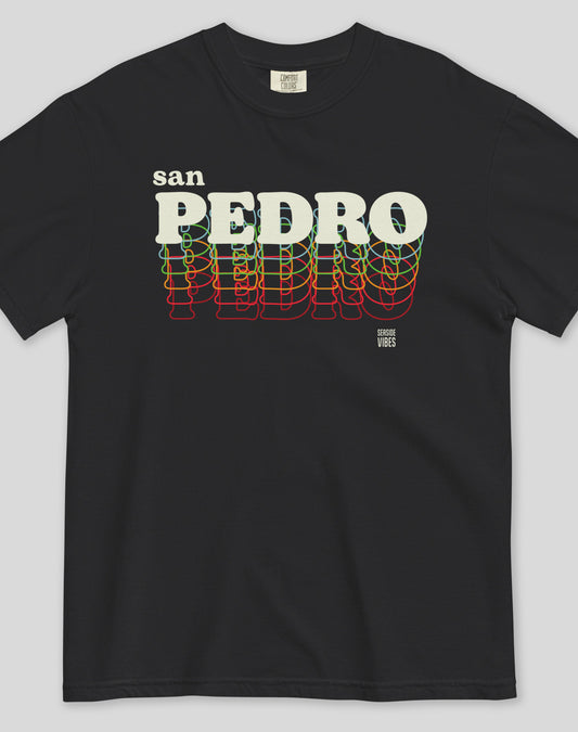 San Pedro 80s Remix Tee - Premium 100% Cotton | Black