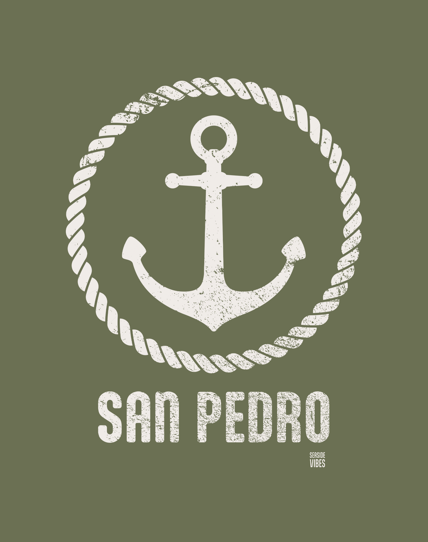 Unisex: San Pedro Roots Tee - 100% Cotton | Moss