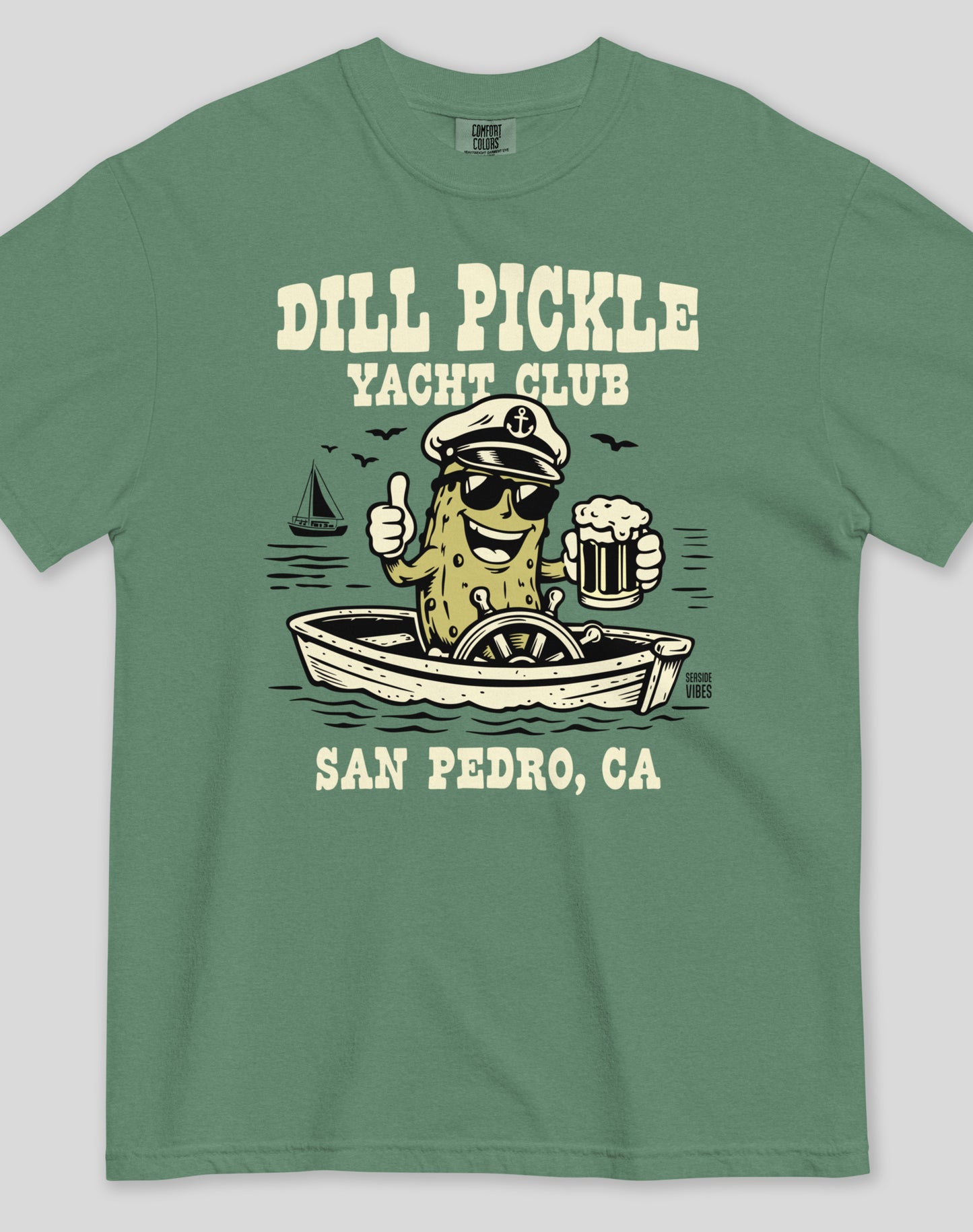 San Pedro Dill Pickle Yacht Club Tee - Premium 100% Cotton | Light Green