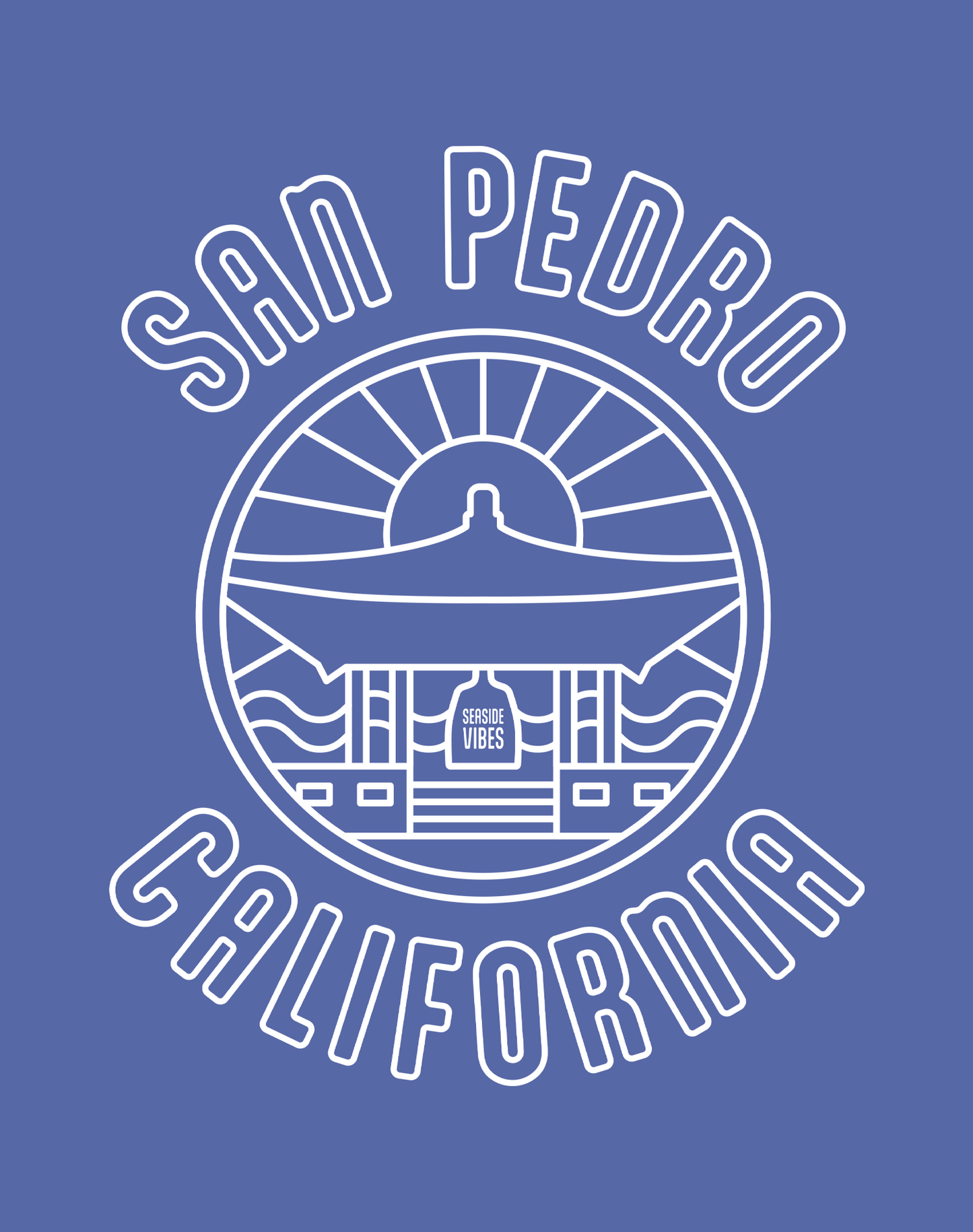 Unisex: San Pedro Korean Bell of Friendship Tee - 100% Cotton | Mystic Blue
