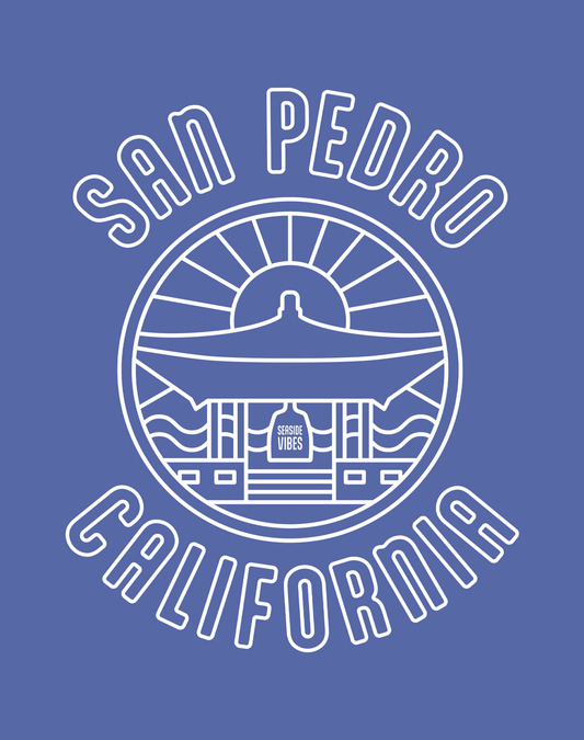 San Pedro Korean Bell of Friendship Tee - Premium 100% Cotton | Mystic Blue