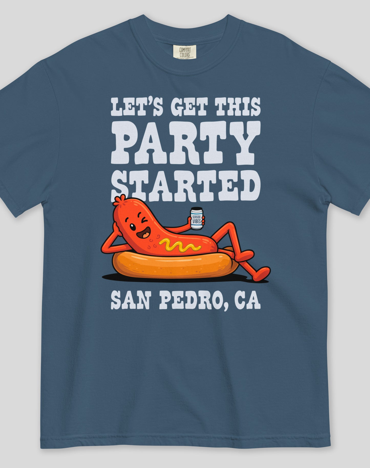 Unisex: Let's Get This Party Started San Pedro Tee - 100% Cotton | Midnight