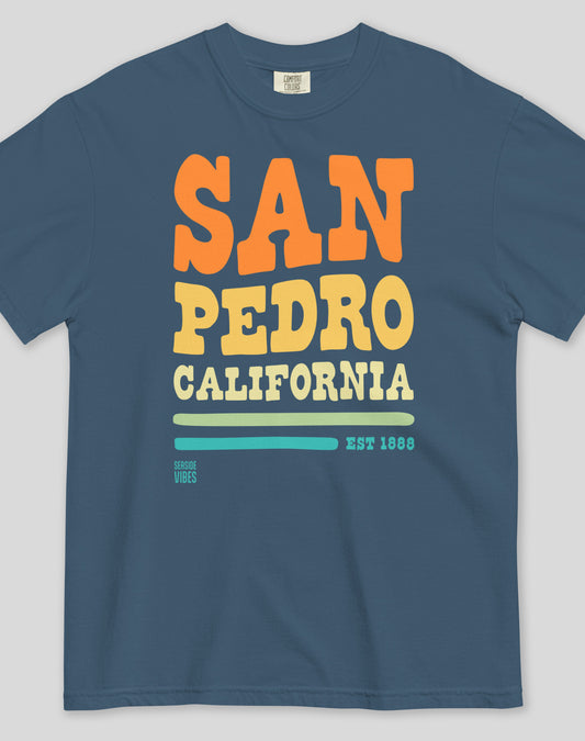 San Pedro Vibes Tee - Premium 100% Cotton | Midnight