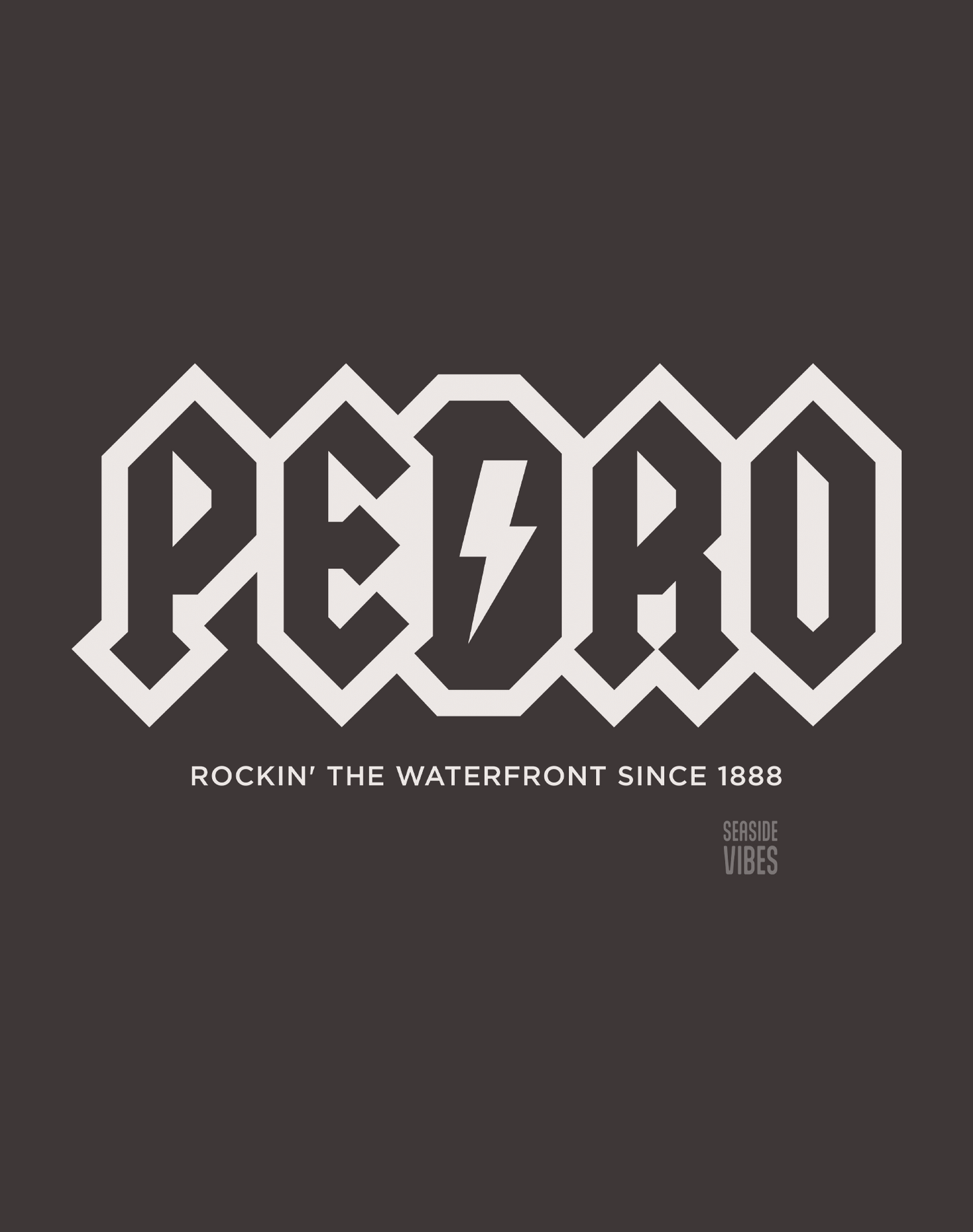 Unisex: San Pedro Rocks Tee - 100% Cotton | Graphite