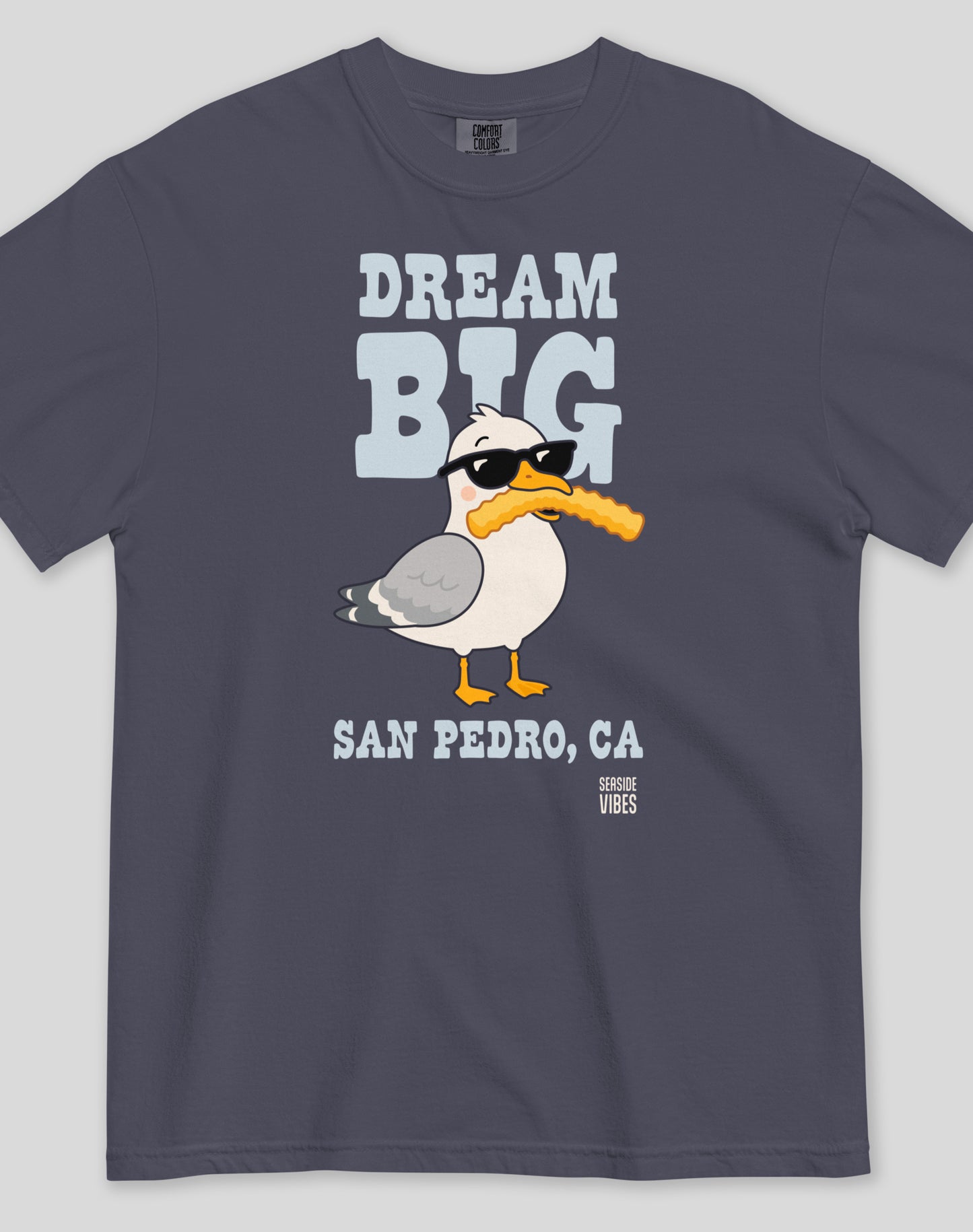Unisex: Dream Big San Pedro Tee - 100% Cotton | Navy
