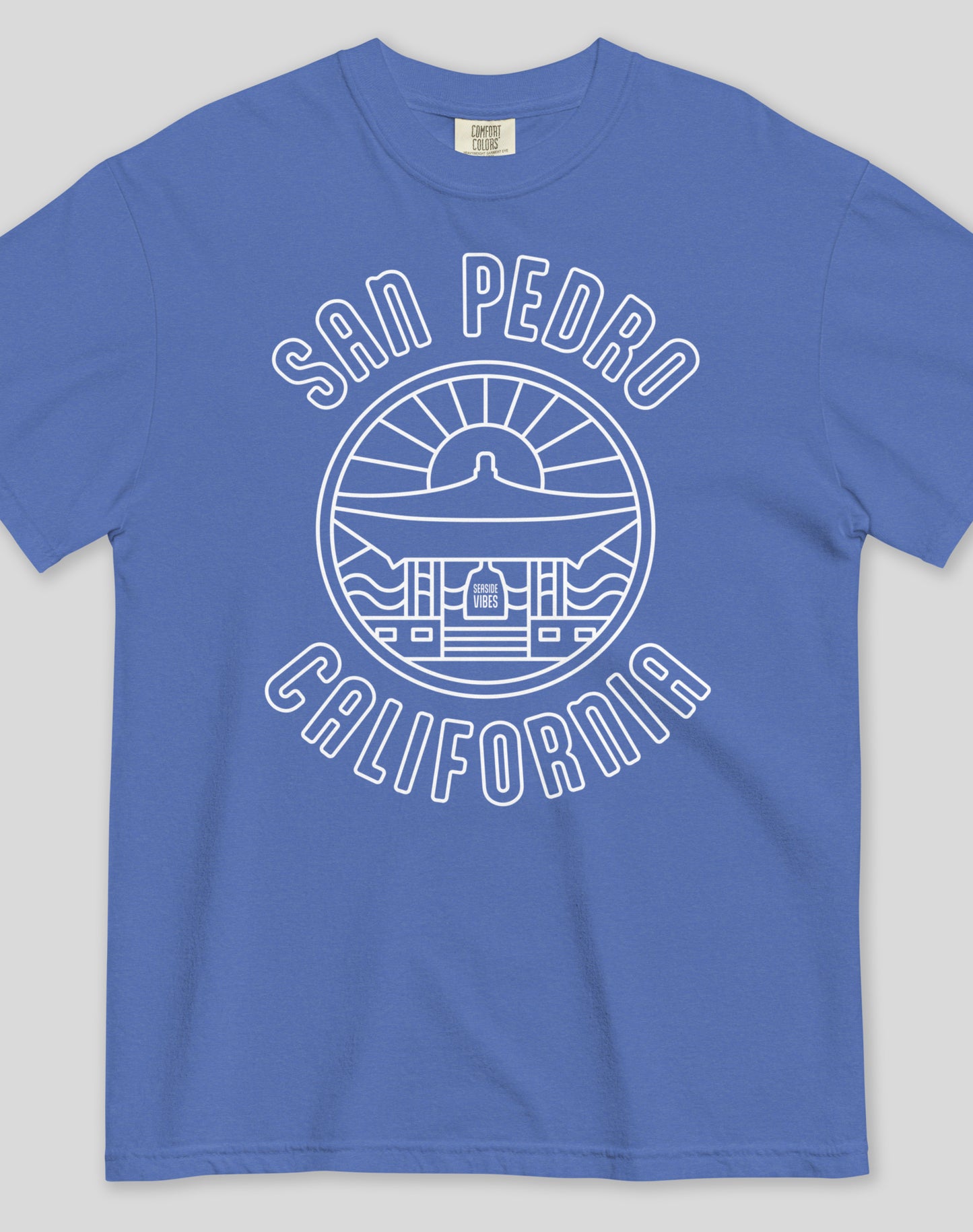 Unisex: San Pedro Korean Bell of Friendship Tee - 100% Cotton | Mystic Blue