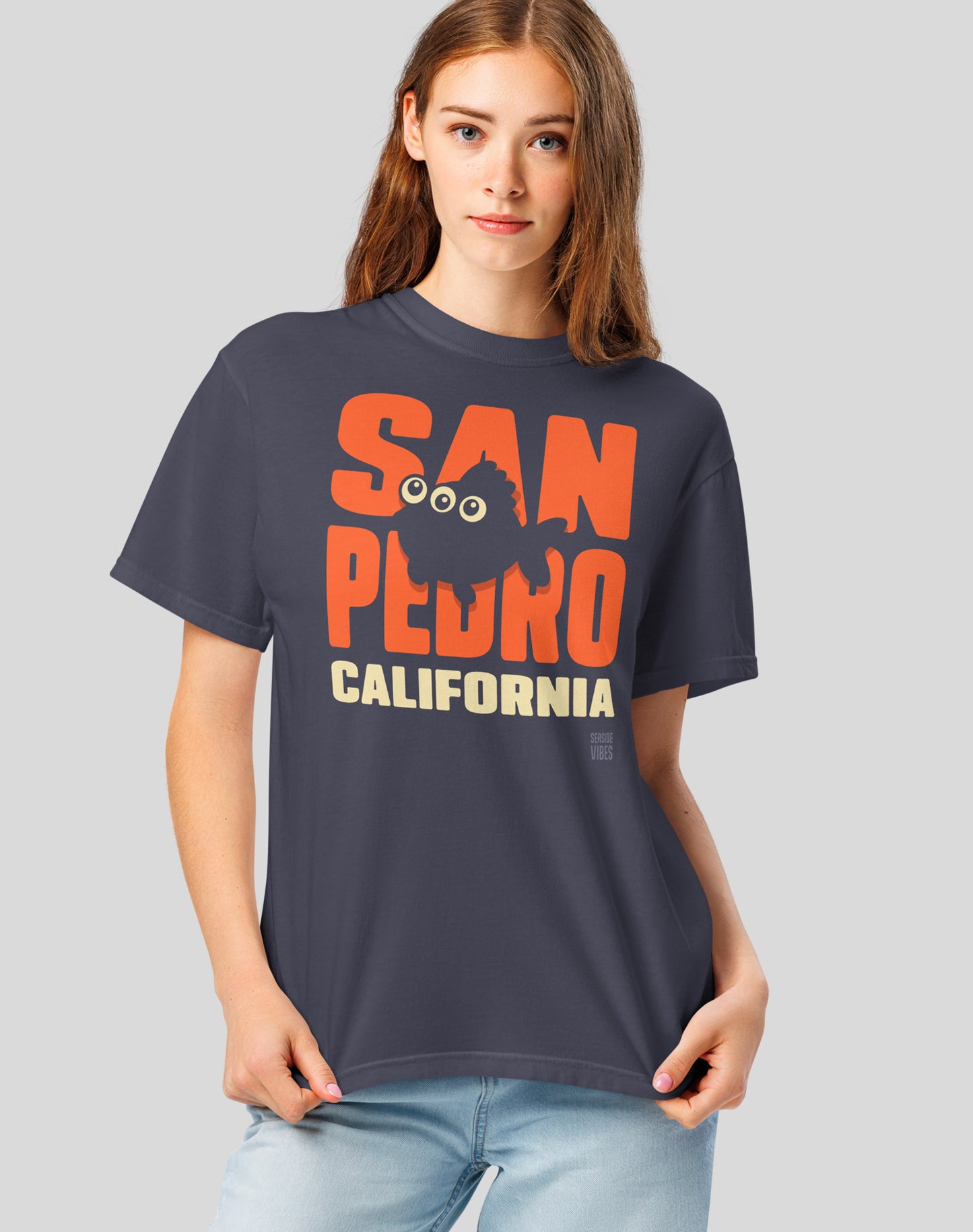 Unisex: All Eyes on Pedro Tee - 100% Cotton | Navy