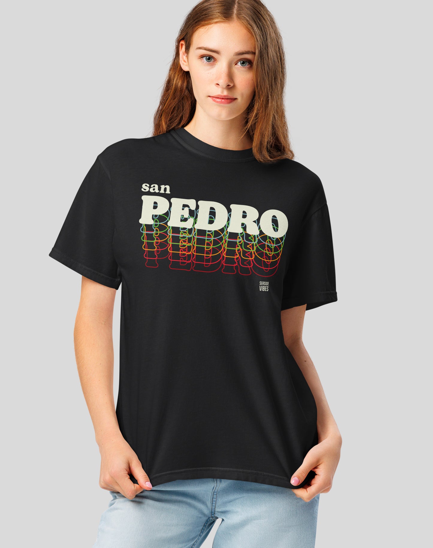 San Pedro 80s Remix Tee - Premium 100% Cotton | Black