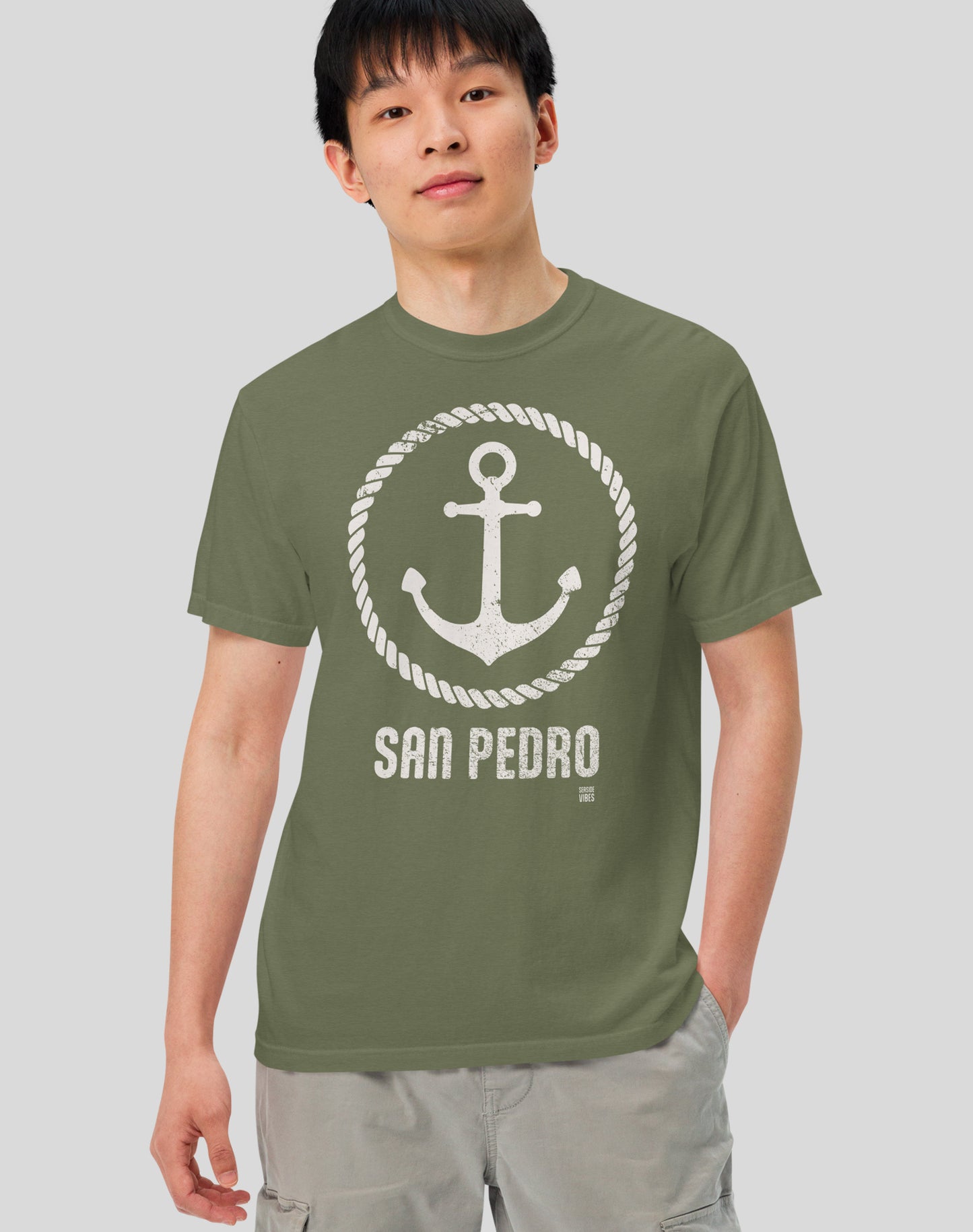 Unisex: San Pedro Roots Tee - 100% Cotton | Moss