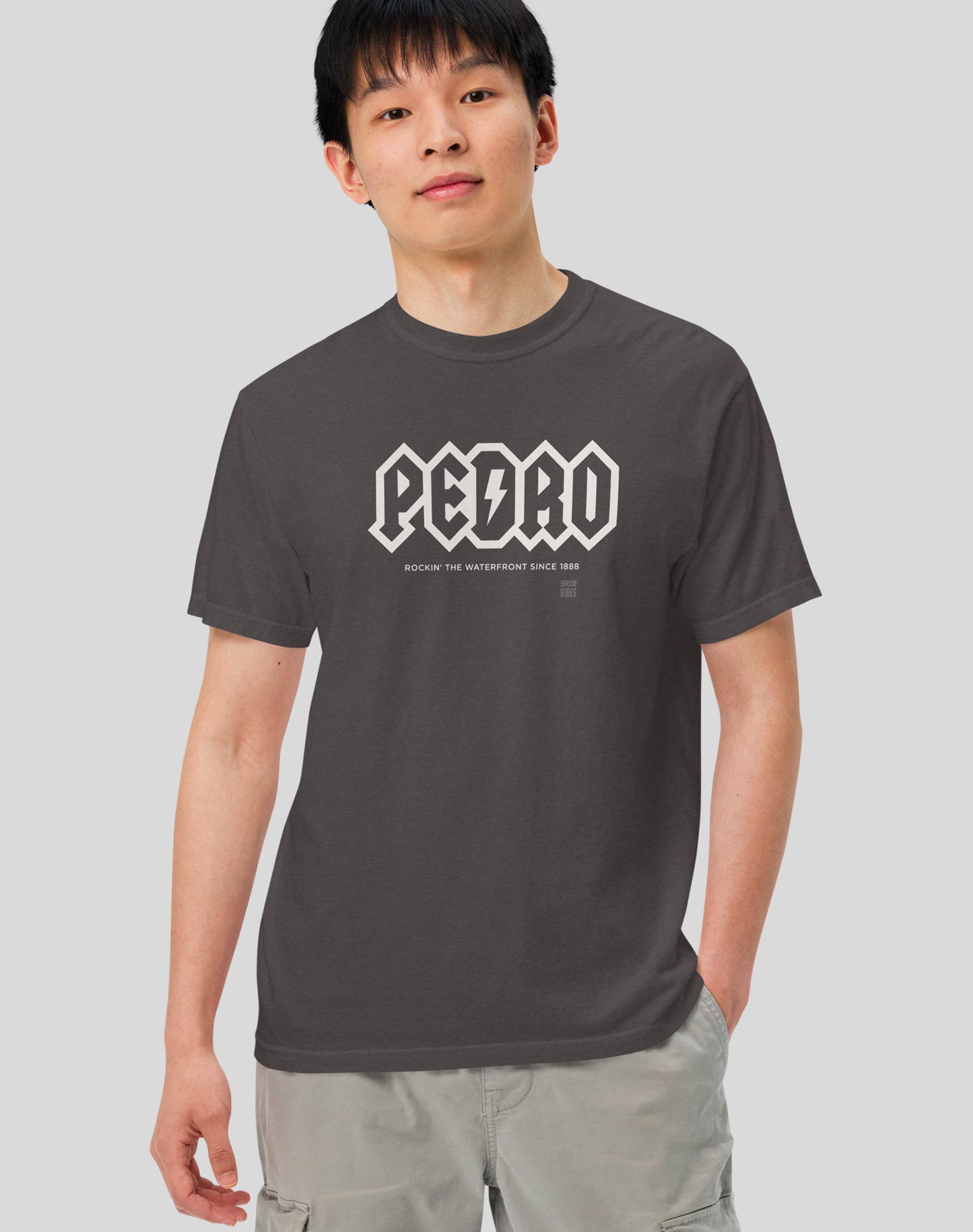 Unisex: San Pedro Rocks Tee - 100% Cotton | Graphite