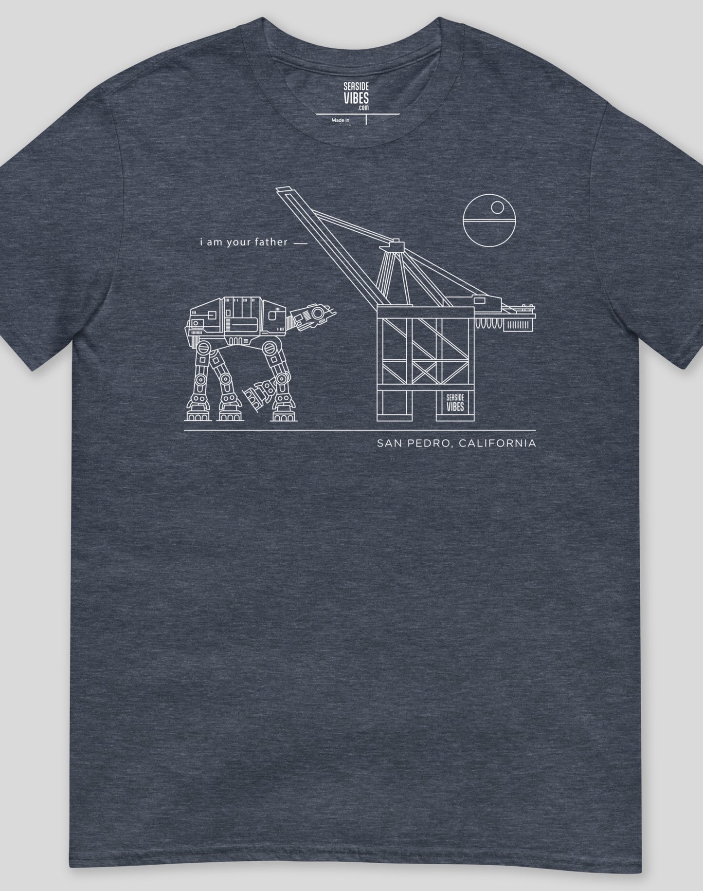 San Pedro I Am Your Father Tee - Unisex | Heather Navy
