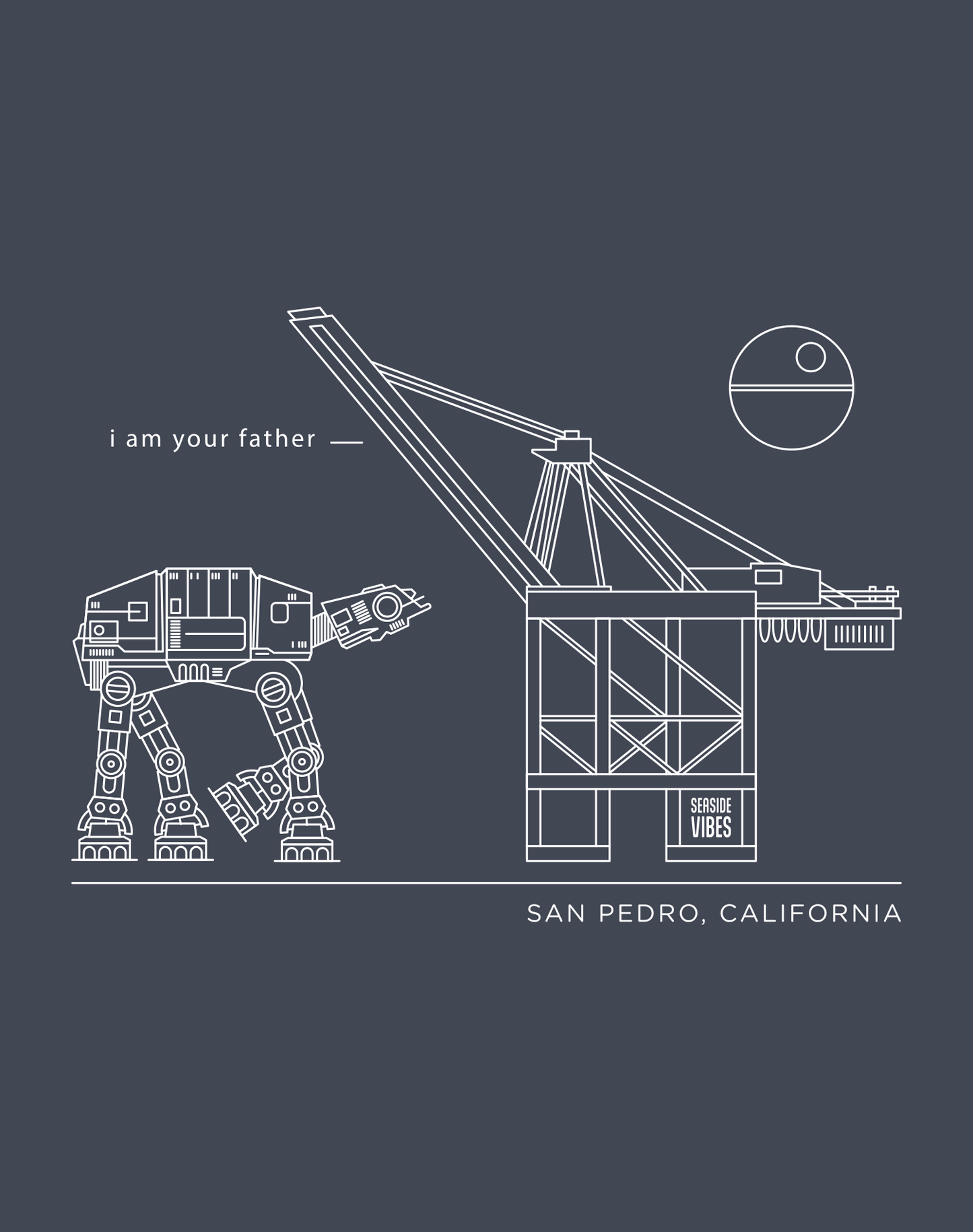 San Pedro I Am Your Father Tee - Unisex | Heather Navy