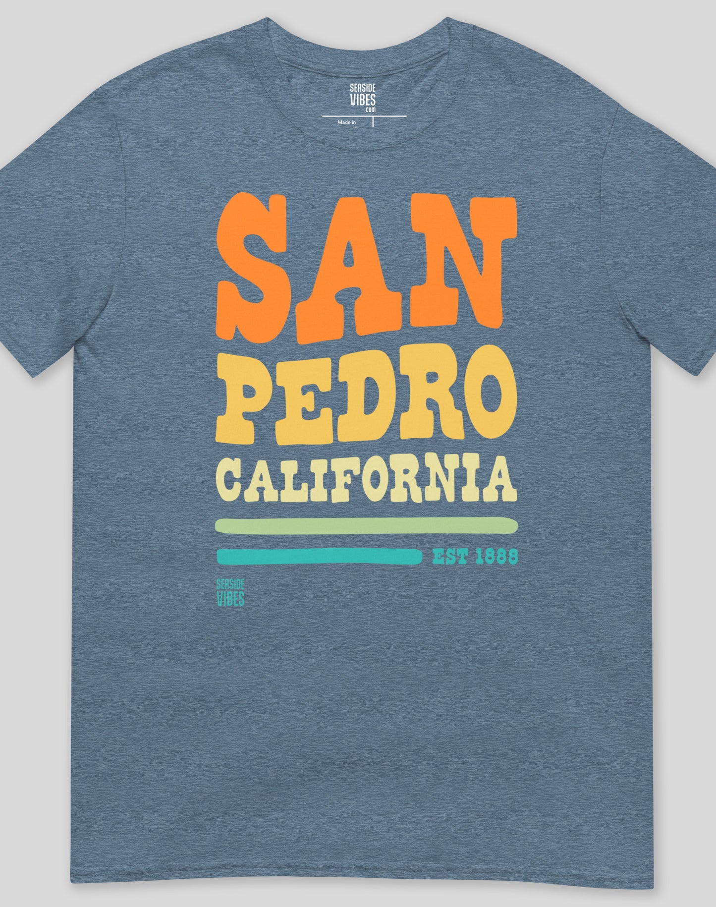 San Pedro Vibes Tee - Unisex | Heather Indigo