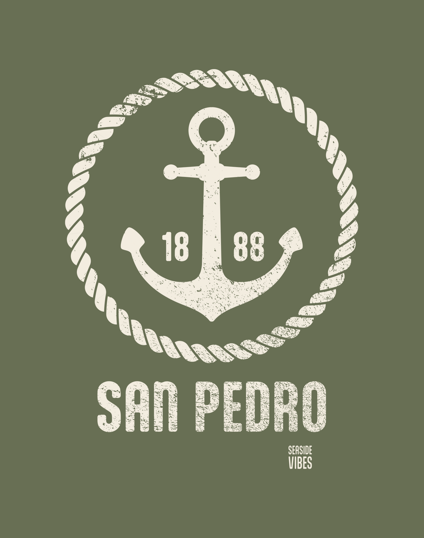 San Pedro Roots Tee - Unisex | Military Green