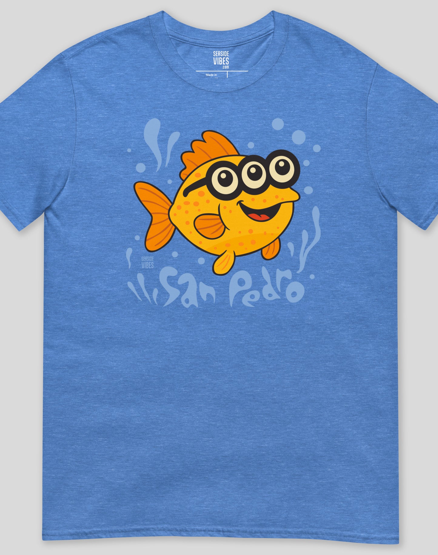 San Pedro 3-Eyed Flounder Tee - Unisex | Heather Royal