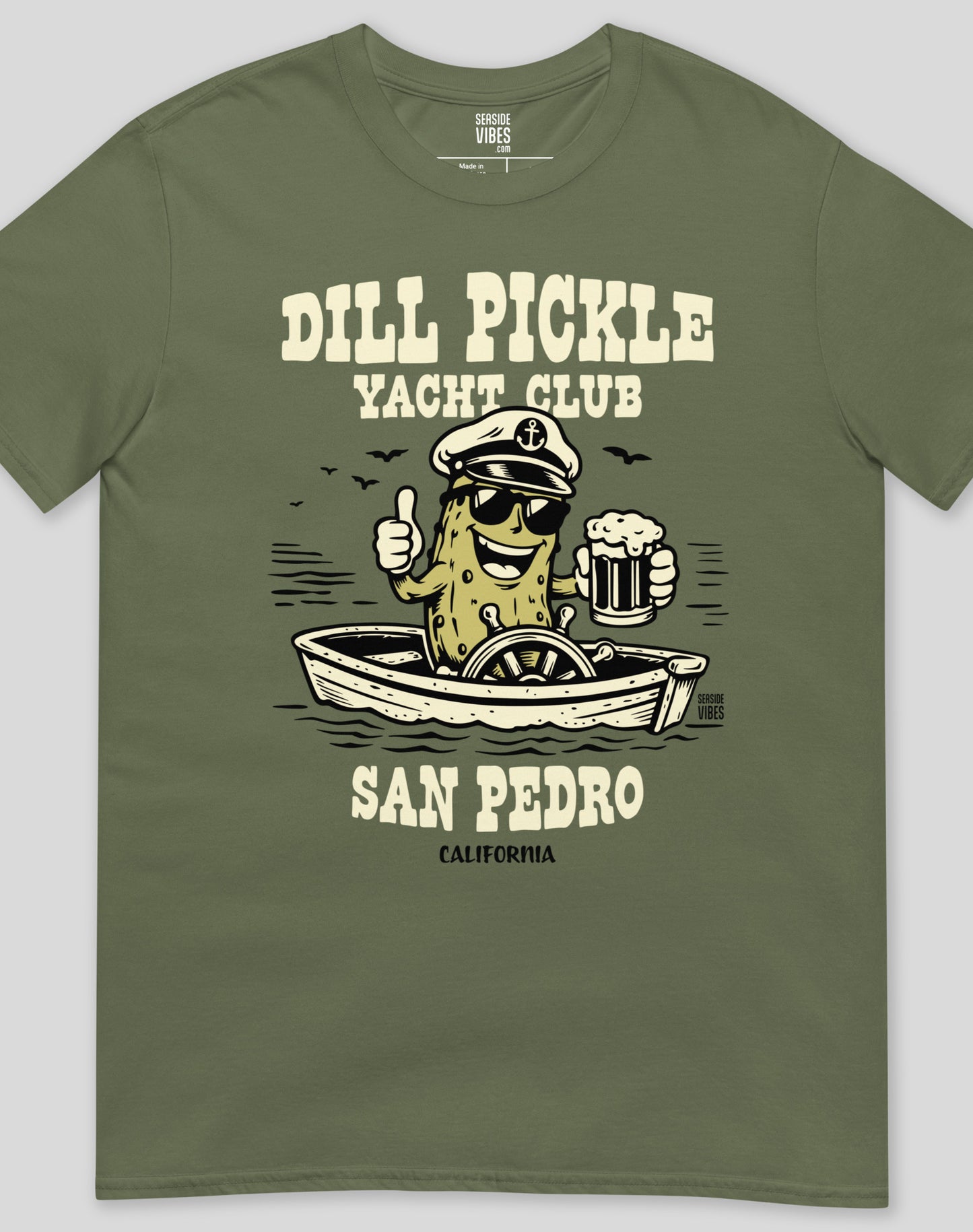 San Pedro Dill Pickle Yacht Club Tee - Unisex | Military Green
