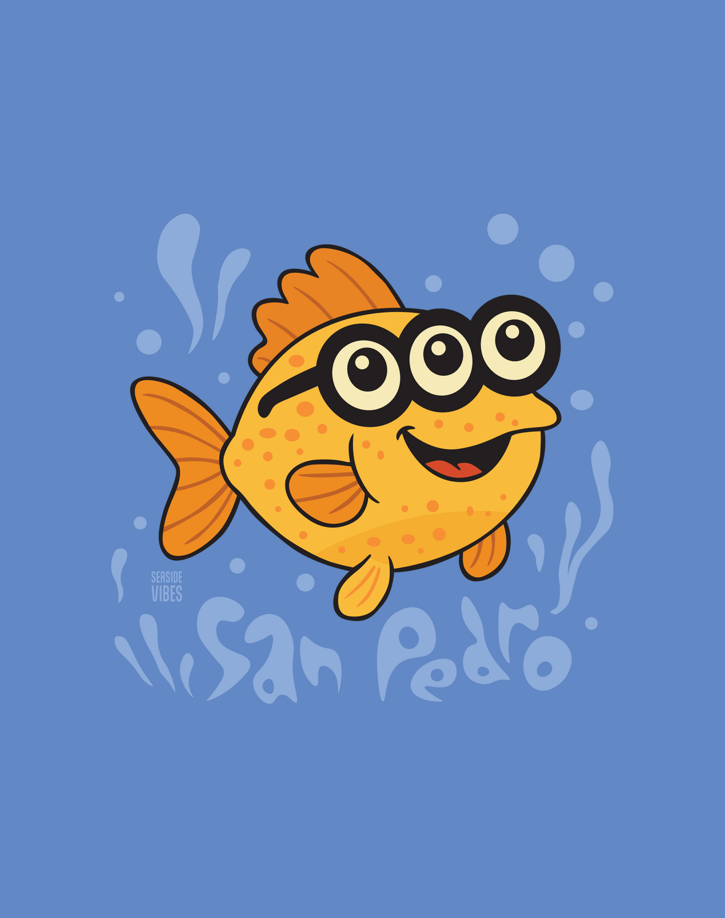San Pedro 3-Eyed Flounder Tee - Unisex | Heather Royal