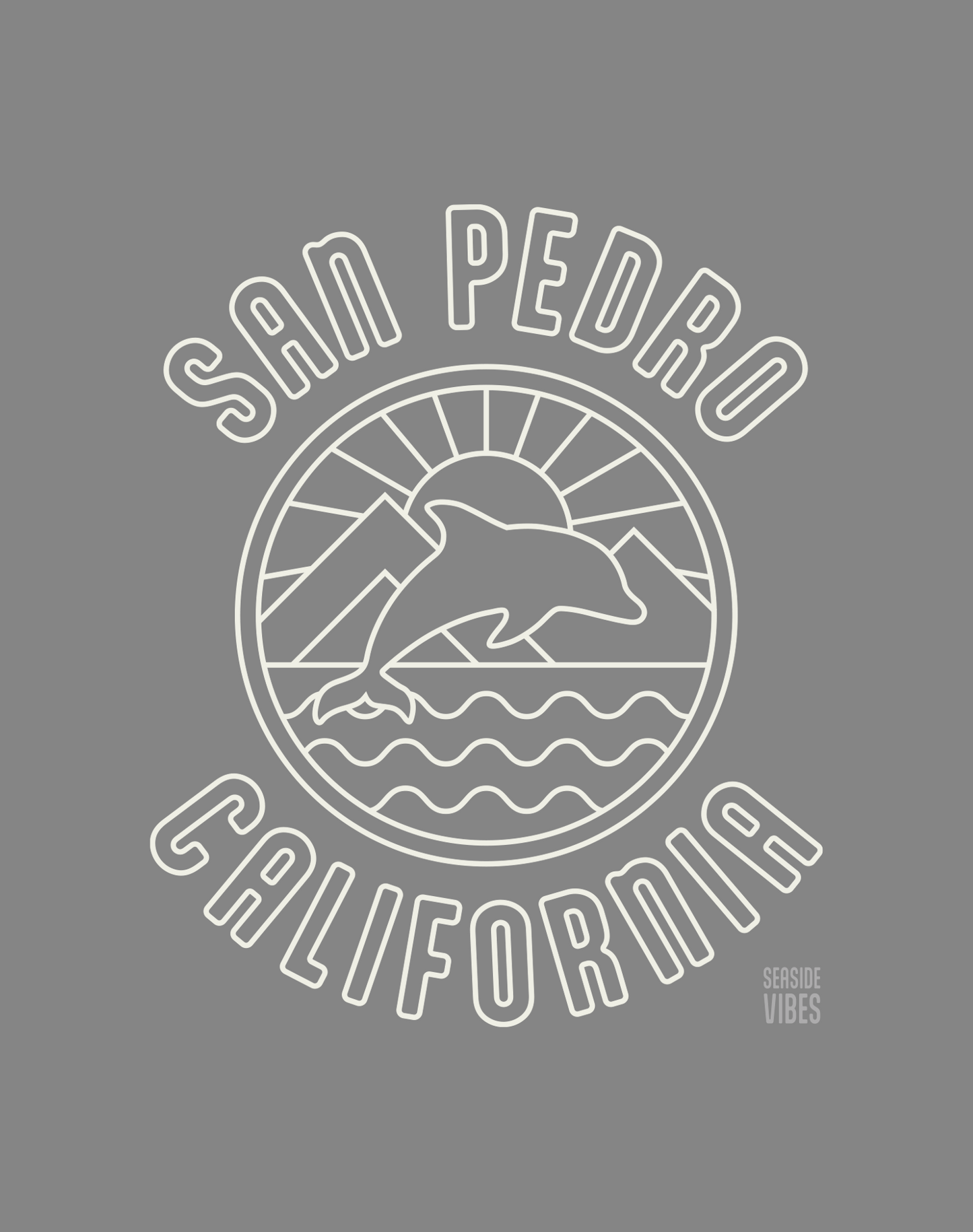 San Pedro Dolphin Sunrise Tee - Unisex | Graphite Heather