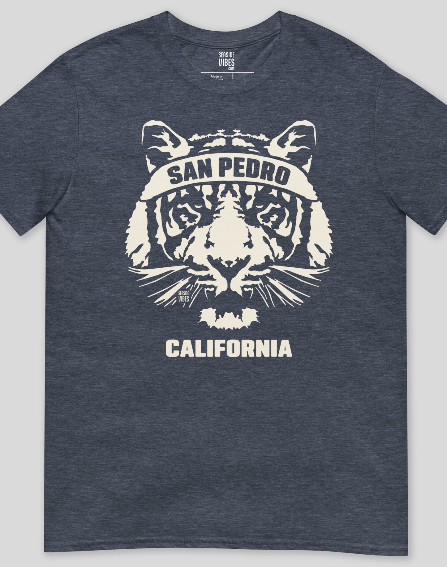 San Pedro Tiger Ambush Tee - Unisex | Heather Navy
