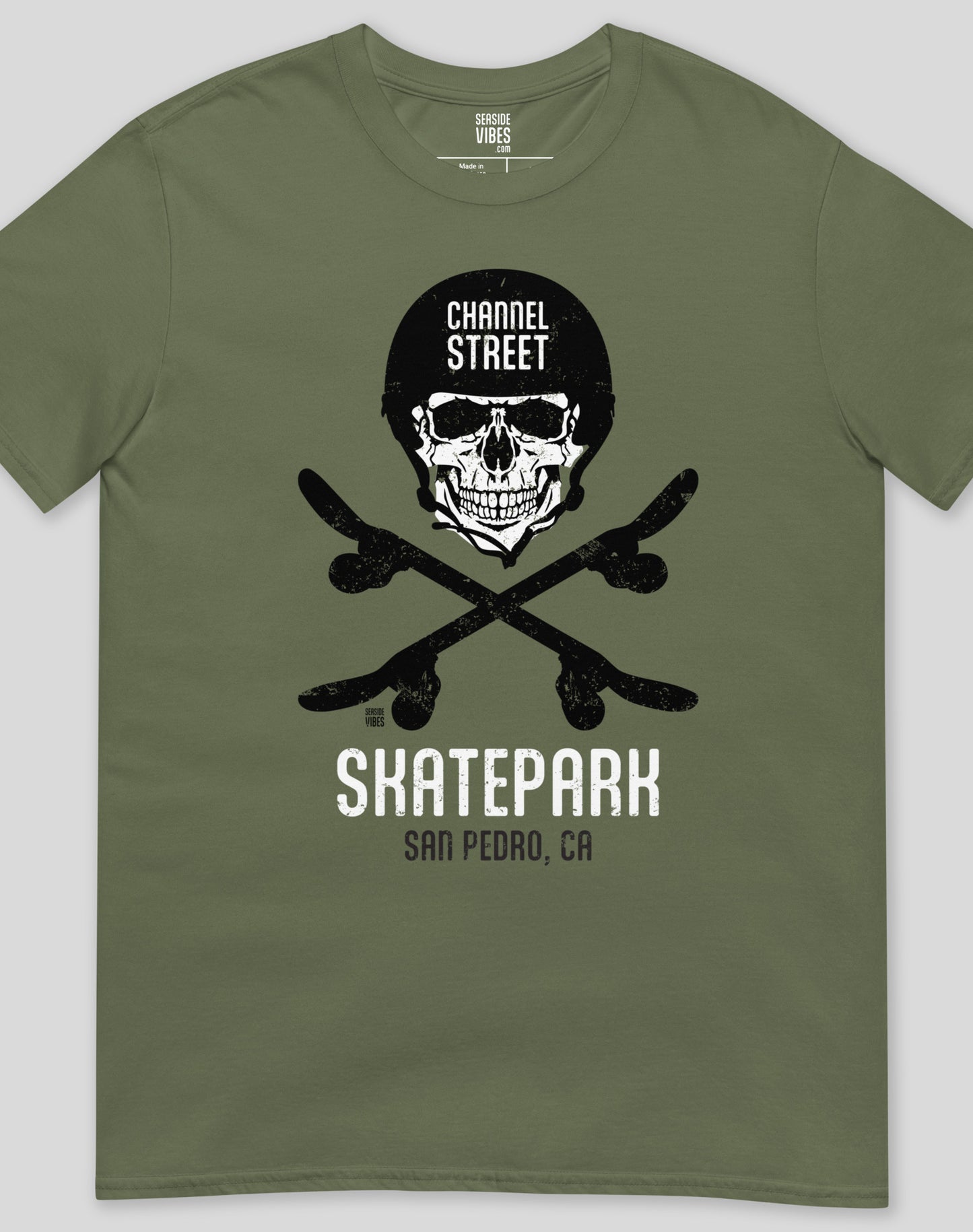 Channel Street Skatepark San Pedro Tee - Unisex | Military Green