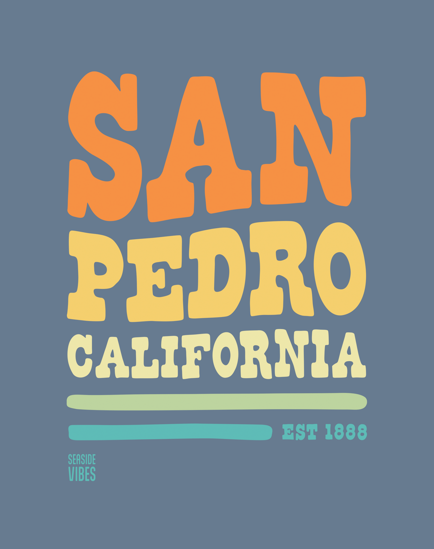 San Pedro Vibes Tee - Unisex | Heather Indigo