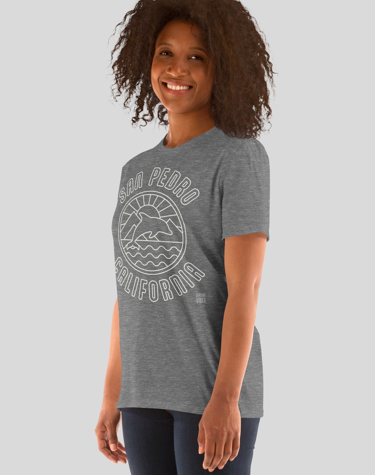 San Pedro Dolphin Sunrise Tee - Unisex | Graphite Heather