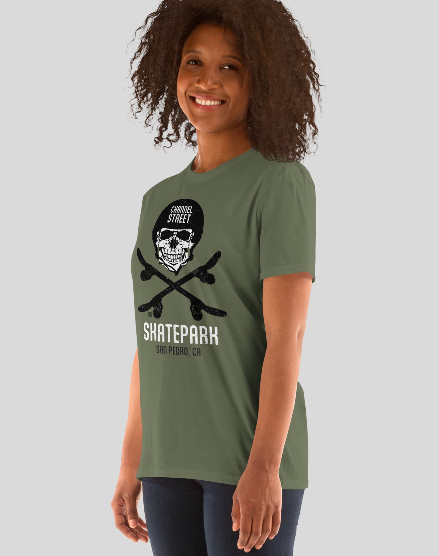 Channel Street Skatepark San Pedro Tee - Unisex | Military Green