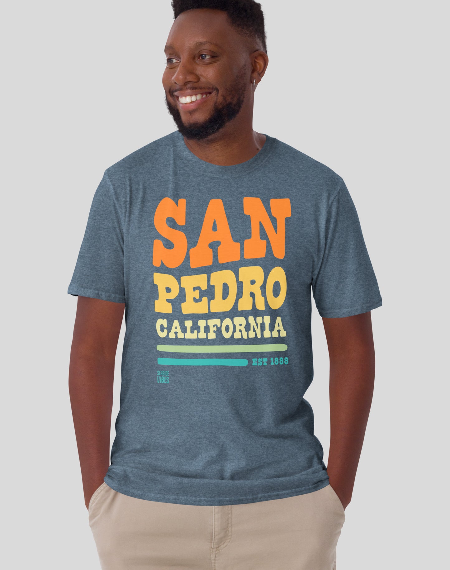 San Pedro Vibes Tee - Unisex | Heather Indigo