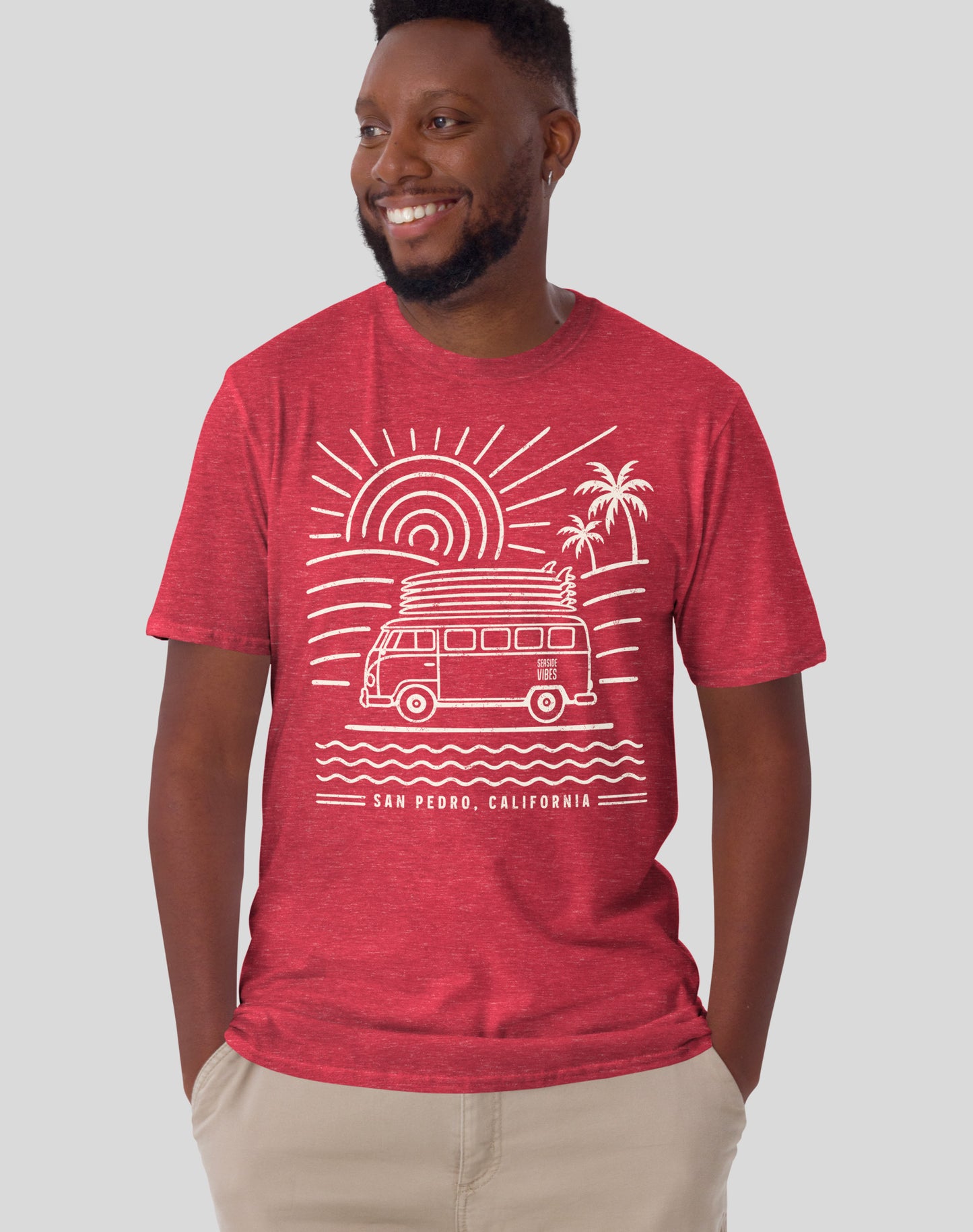 San Pedro Endless Summer Tee - Unisex | Heather Red
