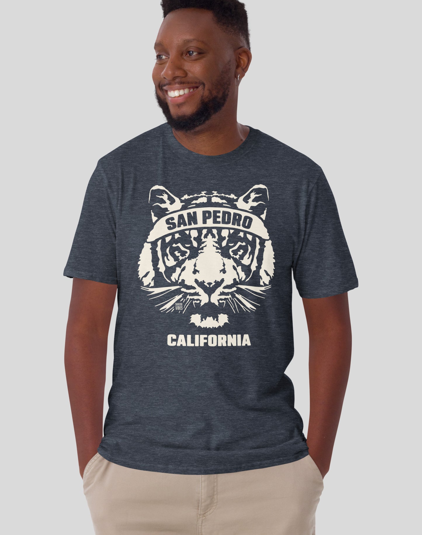 San Pedro Tiger Ambush Tee - Unisex | Heather Navy