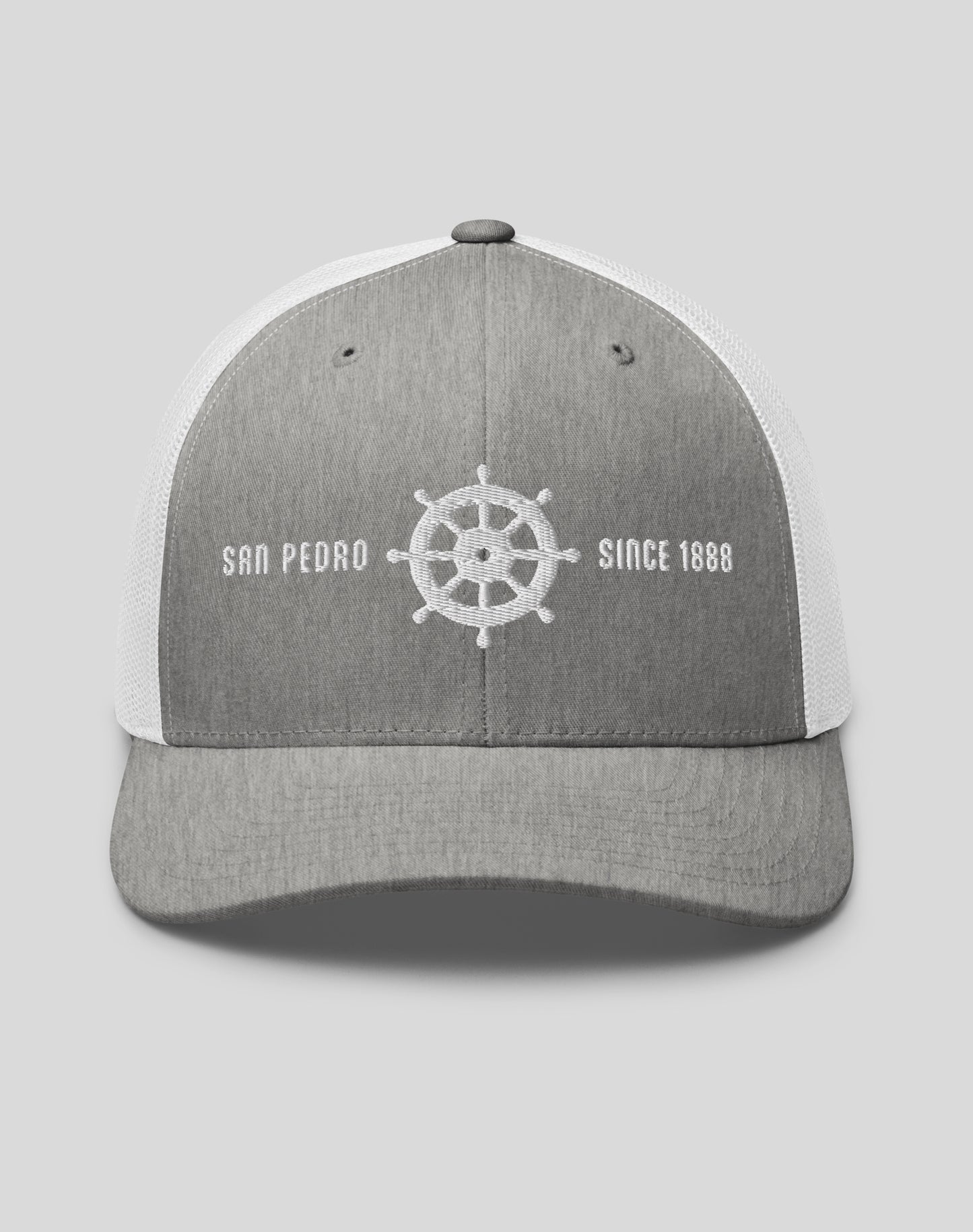San Pedro Helm Trucker Hat | Heather Grey/White